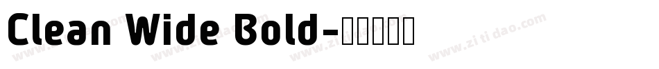 Clean Wide Bold字体转换